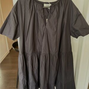 COS Dark Navy Short Sleeve Dress